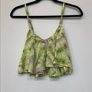 Show Me Your Mumu Flowy Lilac & Green Crop Top